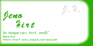 jeno hirt business card